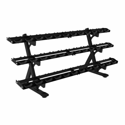 MU-1026-S 3 TIER DUMBBELL RACK WITH SADDLE OVAL (8FT)18 PAIRS